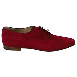 Manolo Blahnik Witney Brogues in Pink Suede Pink