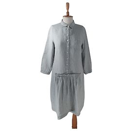 Autre Marque Vestido de linho cinza Rosso 35 IT46 Cinza