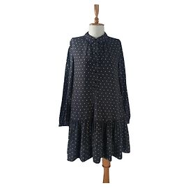 Noa Noa Kleid grau gepunktet Viscose Grau