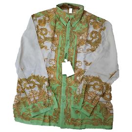 Gianni Versace Medusa Seidenhemd Weiß XL Weiß