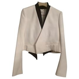 Chloé-Veste blazer courte Chloé blanche et noire-Noir,Blanc