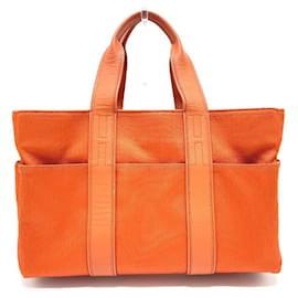Hermès-[Used] HERMES Hermes Boston Acapulco MM Tote Bag Handbag Canvas / Leather Ladies Brick Orange-Orange