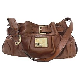 Bolsa Hobo Burberry de couro marrom Marrom