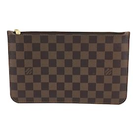 Louis Vuitton-Louis Vuitton Neverfull Pochette Damier Ébène Canvas-Marrom