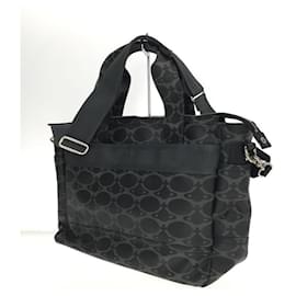 Vivienne Westwood-Vivienne Westwood Orb Design 2WAY Briefcase / Shoulder Bag / Nylon / Cowhide / BLK / Monogram-Black