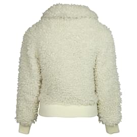 Maje-Maje Blanche Faux Fur Jacket in White Polyester-White