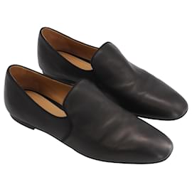 The row-The Row Alys Loafers In Black Calf Leather-Black