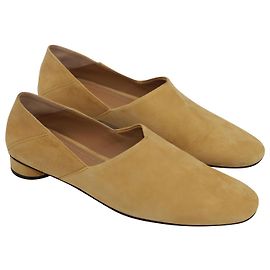 The Row Mocassins à Talon Pliable Noelle en Daim Camel Jaune Camel