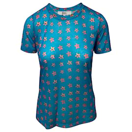 Prabal Gurung-Prabal Gurung Floral Print Top in Turquoise Polyester-Other