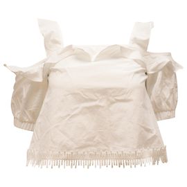 Nicholas Kirkwood Nicholas Cold Shoulder Top in White Cotton White