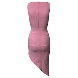 Autre Marque-David Koma Kristallverziertes asymmetrisches Kleid in Rosa Acetat-Pink