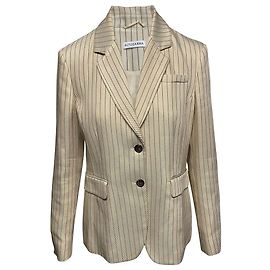 Chaqueta Altuzarra Rayas Viscosa Crema Blanco Crudo