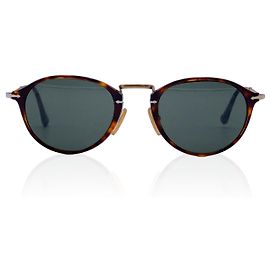 Persol Gafas de sol redondas plegables de acetato marrón 3075-S 51/21 140MM Castaño