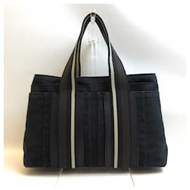 Hermès-[Used] Hermes Trocao Horizontal Black Handbag Tote-Black