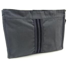 Hermès-[Used] Hermes Second Bag Clutch Bag Pouch Fool To Gray x Black HERMES-Black,Grey