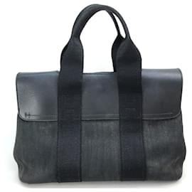 Hermès-[Used] HERMES Hermes Valparaiso PM Valparaiso PM Tote Bag Toile Chevron / Leather Ladies Black-Black