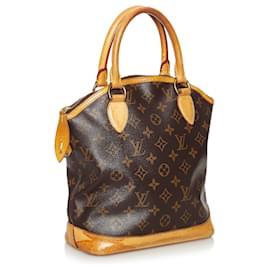 Louis Vuitton-Louis Vuitton Brown Monogram Lockit Vertical-Brown
