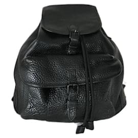 Burberry-Leather Backpack-Black