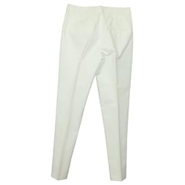 Michael Kors-Pantalones tobilleros de algodón color crema de Michael Kors-Blanco,Crudo