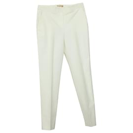 Michael Kors-Pantalones tobilleros de algodón color crema de Michael Kors-Blanco,Crudo
