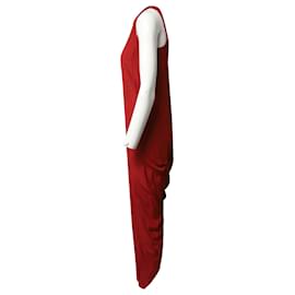 Rick Owens-Rick Owens Drapiertes Kleid in rotem Acetat-Rot