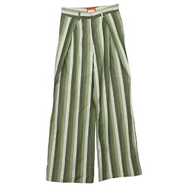 Calça Listrada Vivienne Westwood em algodão verde Outro