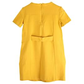 Max & Co-Max&Co Shift Dress in Yellow Cotton Jersey-Yellow