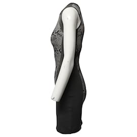 Diane Von Furstenberg-Diane Von Furstenberg Snake Print Dress in Grey Rayon-Grey