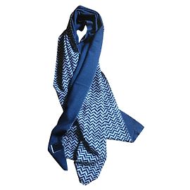 Autre Marque Boggi Milano stola sciarpa blu spigata Blu Grigio