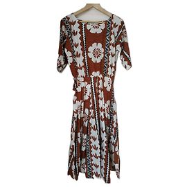 Vestido Attic and Barn Trinidad de algodón Multicolor