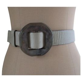 Lanvin Breiter beiger Ledergürtel. Beige