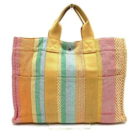 Hermès-[Used] store limited model fool toe MM handbag tote bag cotton ladies multicolor-Multiple colors