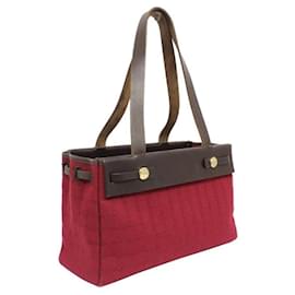 Hermès-[Used] Hermes ale bag Kabas PM tote bag H engraved brown red-Brown,Red