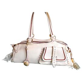 Lancel 1er Flirt Wand Leather Handbag Eggshell Eggshell