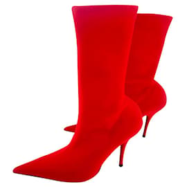 Balenciaga-Ankle Boots-Red