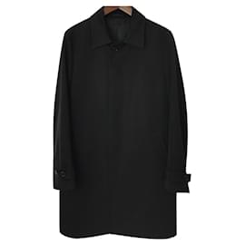 PRADA Bal collar coat / 48 / Wool / Polyester / Black Black