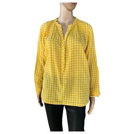 Camicia popover J.Crew con volant gialla in cotone S Giallo