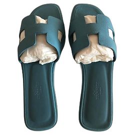 Hermès Oran Blue Coastal Sandals 36,5 Blue
