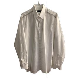 Camisa de vestir de algodón blanco Lanvin Vintage Blanco