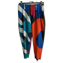 Issey Miyake Pantalon Homme Plissé multicolore Multicolore