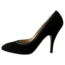 Salvatore Ferragamo-Sapatos Sude Marilyn da Ferragamo Creations-Preto