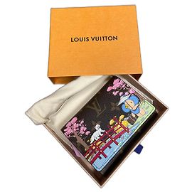 Portefeuille Louis Vuitton Marron Rose