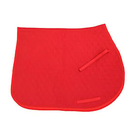 Hermès-NEW HERMES MATELASSE COB SADDLE PAD IN RED COTTON NEW RED SADDLE PAD-Red