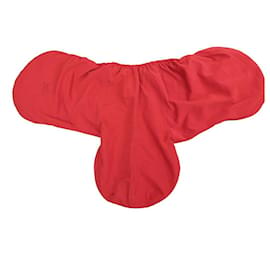 Hermès-NEW HERMES HORSES SADDLE COVER IN RED POLYESTER NEW RED SADDLE COVER-Red