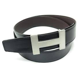 Hermès-Hermes Belt 32 MM LOOP H QUIZ T 85 REVERSIBLE LEATHER TOGO & BOX BELT-Other
