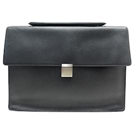 Louis Vuitton-LOUIS VUITTON ANGARA M BAG30772 BLACK TAIGA LEATHER BRIEFCASE BRIEFCASE-Black