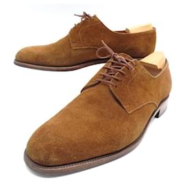 JM Weston-JM WESTON SHOES 556 10E 44 LARGE BROWN SUEDE BROWN DEER SHOES-Brown