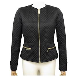 Burberry-JACKE JACKE BURBERRY BRIT M 38 PASSFORM SCHWARZ GESTEPFT 4021516 Jacke-Schwarz