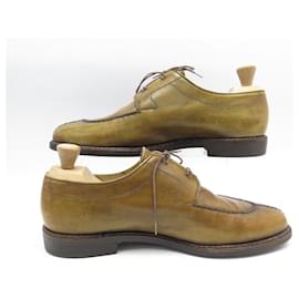 Christian Dior-CHRISTIAN DIOR STEFANOBI DERBY HALF HUNTING SHOES 11 45 KHAKI LEATHER SHOES-Other
