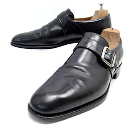 Church's-CHURCH'S LOAFERS WESTBURY BUCKLE SHOES 8.5F 42.5 BLACK LEATHER SHOES-Black